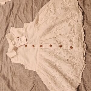 FOX white dress 12- 18 months NWT